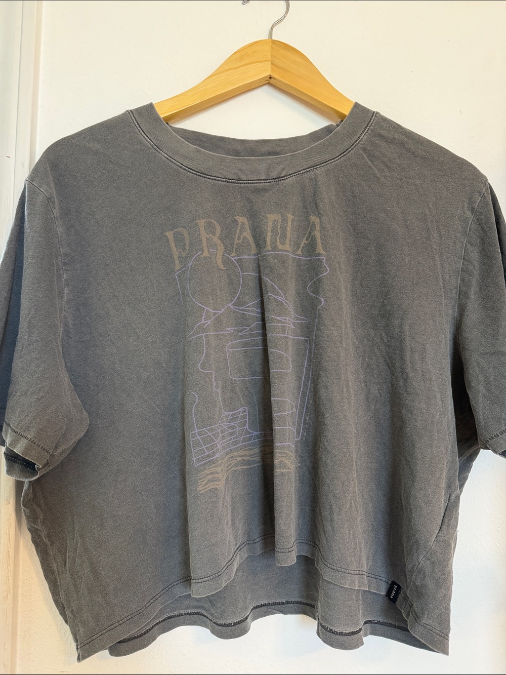 Prana Grey Crop Tee